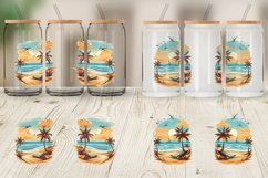 Glass Can Wraps Watercolor Beach Product Image 5