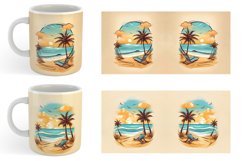 Watercolor Beach Mug sublimation design Product Image 5