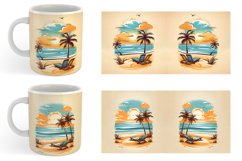 Watercolor Beach Mug sublimation design Product Image 6
