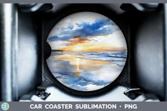 GorgeousWatercolor Car Coaster design.