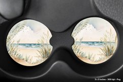 Watercolor Beach Coasters Ocean Car Coaster Lake Coaster