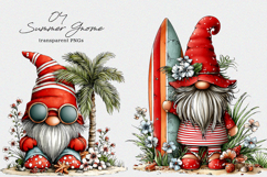 Watercolor Beach Gnome Clipart Product Image 1