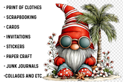 Watercolor Beach Gnome Clipart Product Image 2