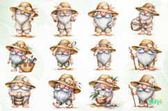 Watercolor Beach Gnome Clipart Product Image 7