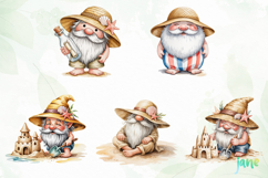 Watercolor Beach Gnome Clipart Product Image 6