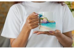 Watercolor Beach landscapes | Mug sublimation design Product Image 6