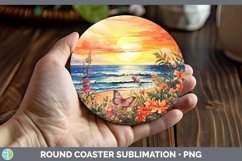 GorgeousWatercolor Round Coaster design.