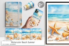 Digital Paper Watercolor Beach Summer Product Image 1