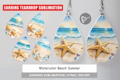 Earring Teardrop Watercolor Beach Summer Product Image 1