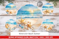 Wind Spinner Watercolor Beach Summer Product Image 1
