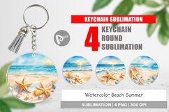 Keychain Watercolor Beach Summer Product Image 1