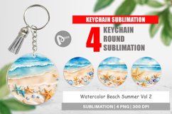 Keychain Watercolor Beach Summer Product Image 1