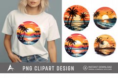 Watercolor Beach Sunsets Clipart Product Image 1