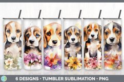 Bundle of six Wild Flowers Beagles Tumbler designs.