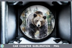 GorgeousWatercolor Car Coaster design.