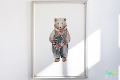 Watercolor Bear Family Clipart Bundle Product Image 5
