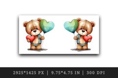 Cute bear &amp; heart mug, coffee cup wrap sublimation design