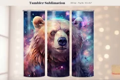 Watercolor Bear Tumbler Wrap  Animal Tumbler Sublimation 