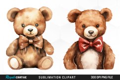 Watercolor Bears Sublimation PNG Clipart Product Image 1