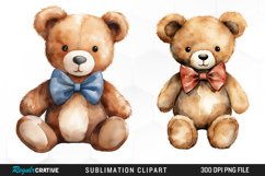 Watercolor Bears Sublimation PNG Clipart Product Image 1