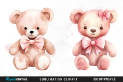 Watercolor Bears Sublimation PNG Clipart Product Image 1