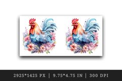 Watercolor beautiful chicken floral pink flowers animal farm bird sparkle print 20 oz tumbler skinny mug wrap clipart t-shirt sublimation printable design