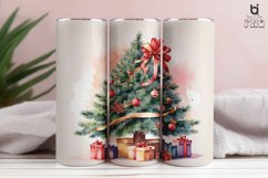 Watercolor Beautiful Christmas Tree Tumbler Wrap Bundle Product Image 2