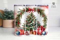 Watercolor Beautiful Christmas Tree Tumbler Wrap Bundle Product Image 5