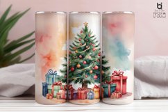 Watercolor Beautiful Christmas Tree Tumbler Wrap Bundle Product Image 6