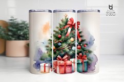 Watercolor Beautiful Christmas Tree Tumbler Wrap Bundle Product Image 7