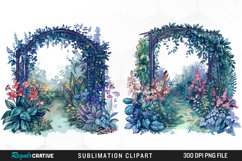 Watercolor Beautiful Dreamy Garden Exquisite Clipart Product Image 1