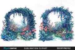 Watercolor Beautiful Dreamy Garden Exquisite Clipart Product Image 1