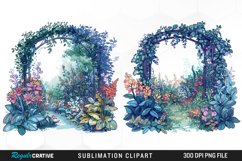 Watercolor Beautiful Dreamy Garden PNG Set Clipart Product Image 1