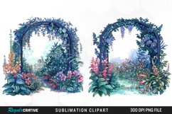 Watercolor Beautiful Dreamy Garden Exquisite Clipart Product Image 1