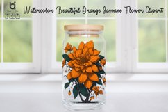 Watercolor Beautiful Orange Jasmine Flower Clipart, Mug PNG Product Image 6