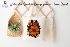 Watercolor Beautiful Orange Jasmine Flower Clipart, Mug PNG Product Image 8
