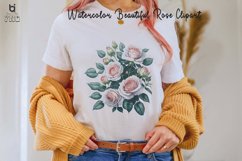 Watercolor Beautiful Rose Clipart, Rose Mug Sublimation PNG Product Image 2