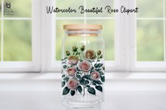 Watercolor Beautiful Rose Clipart, Rose Mug Sublimation PNG Product Image 5