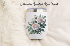 Watercolor Beautiful Rose Clipart, Rose Mug Sublimation PNG Product Image 6