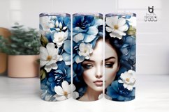 Watercolor Beautiful Woman Face 3D Sublimation Tumbler Wrap Product Image 6