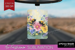 Bee Air Freshener PNG - Watercolor Bee PNG Sublimation Product Image 1