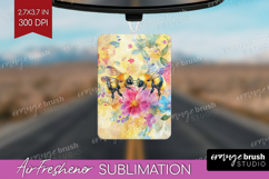 Bee Air Freshener PNG - Watercolor Bee PNG Sublimation Product Image 1