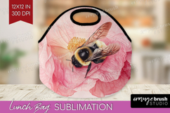 Bee Lunch Bag - Watercolor Bee Lunch Bug PNG Sublimation Product Image 1