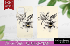Bee Phone Case PNG - Watercolor Bee Case PNG Sublimation Product Image 1