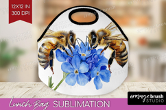 Bee Lunch Bag - Watercolor Bee Lunch Bug PNG Sublimation Product Image 1