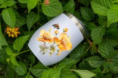 Bee and Flowers Watercolor Sublimation Clipart Product Image 7