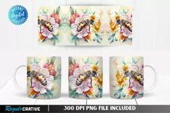 gnome mug,coffee mug png,Digital Mug Wrap,Mug Press Template,mug sublimation,digital mug design,gnome coffee mug,11oz mug wrap,bee mug,bee gnome mug,honeycomb bee mug,honeycomb bee png