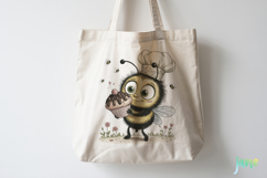 Watercolor Bee Patisserie Clipart Product Image 7
