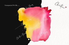 Watercolor Pink &amp; Yellow Shapes Clipart | Watercolor PNG Product Image 2