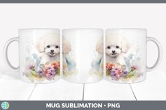 GorgeousWild Flowers Bichon Frises Mug Wrap design.